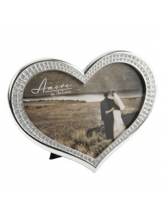 Amore Silverplated Heart Shaped Frame